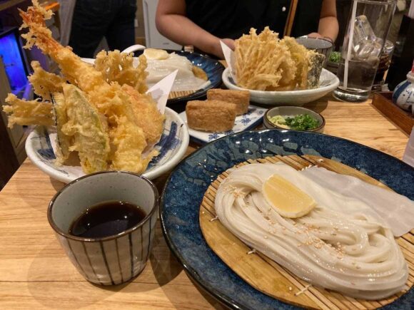 銀うどん(Gin Udon)おすすめ①天ざるうどん(ミックス/野菜/海老)