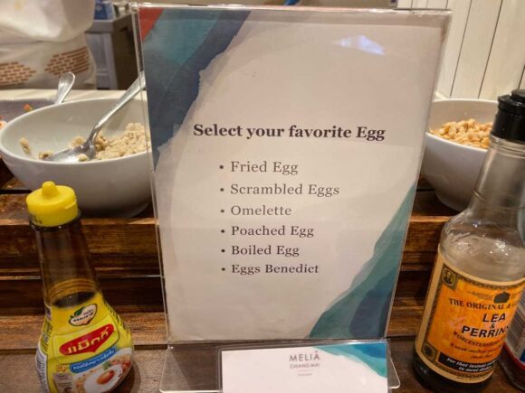 メリアチェンマイ(Melia Chiang Mai)おすすめ朝食ブッフェバイキング